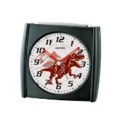 【SEIKO 精工】兒童鬧鐘 暴龍 恐龍 靜音滑動式秒針貪睡嗶嗶時鐘 禮物 送禮(QHE212K)