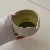 晨霧白 手工陶瓷抹茶碗 片口碗 Matcha Bowl Chawan