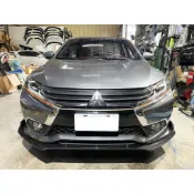 三菱 GRAND LANCER 直上型 水轉印卡夢 三點式 前下巴 下擾流板 前鏟 前保桿 定風翼 改裝下巴