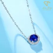 【CF Diamond】項鍊 培育藍寶石 1克拉《蔚藍》 (1克拉 藍寶石項鍊 吊墜 禮物 生日)