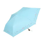 【Hoswa雨洋傘】極之花漾‧最輕僅173g/23吋加大手開折傘/碳纖維防風傘骨/全遮光抗UV降溫/現貨水藍