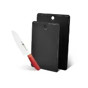 【ZWILLING 德國雙人】Now S日式主廚三德刀18cm+TPU抗菌防滑砧板2件組(德國雙人牌集團官方直營)