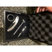 絕版 二手 早期 Mercedes  Benz 德國 賓士 紅酒 開瓶組 開瓶器 酒塞 溫度計