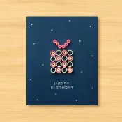 手工捲紙夜光卡片 _ 可愛蜂巢生日禮盒 A  - 生日卡