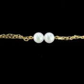 4.50mm日本Akoya珍珠6顆采18K黃K金手鍊設計#Mikimoto#Akoya#珍珠#手鍊#優雅#18K#優雅