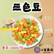 【小富嚴選】三色豆 三色蔬菜 三色冷凍蔬菜 冷凍三色豆 三色什錦菜 (1000g/包) 青豆仁 玉米粒 炒飯 牛排