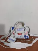義大利製 巴黎世家 Balenciaga Graffiti Mini City 塗鴉包 機車包 手提包 側背包
