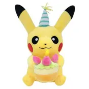 口袋妖怪皮卡丘生日蛋糕 25 厘米填充毛絨玩具