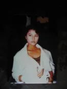 (媚182)  周海媚    3*5 沖洗照片一張，早期圓角照片，保存還不錯!