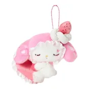 小禮堂 Sanrio 三麗鷗 x DOLLYMIX 美樂蒂 絨毛玩偶吊飾 (夢幻草莓蛋糕)