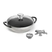 【STAUB】迷你煲琺瑯鑄鐵鍋16cm＋造型鍋蓋頭(德國雙人牌集團官方直營)