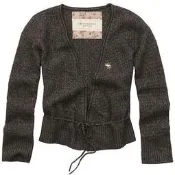 【ichun66】全新 原$2000 Abercrombie & Fitch AF 喀什米爾 短版 毛衣 外套 灰色 L