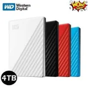 WD My Passport 4TB 黑/白/藍/紅 外接式HDD 可攜式 行動硬碟 送原廠硬殼包