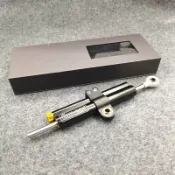 楓林宜居 【豪順改裝】機車ohlins奧歐林斯方向阻尼器前方防甩頭通用鈦尺平衡桿配件