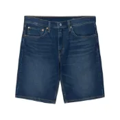 (店+)【LEVIS】39864-0199 levi’s SS25 多口袋徽標做舊復古拉鏈門襟休閒牛仔短褲 男款 深藍色