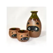 (店+)日本狸 清酒杯組 酒壼 酒杯 日本製造 et324