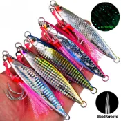 【TTFF】海釣鐵板鉛魚40g/60g/80g/100g全水層快抽路亞鐵板 綁制雙鉤速沉深海船釣金屬魚餌漁具現貨批發