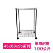 【松果購物】【我塑我形】45x60x95cm 二層移動式鐵力士架附輪 波浪架 鐵架 收納架 置物架 電器架 展示架 貨架 層架