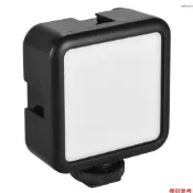 Andoer W49S 迷你LED攝影補光燈 熱靴燈 5600K  帶3個冷靴座 可多燈組合使用 帶濾色片 內置鋰電池