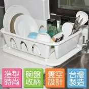 【 真心良品】 KEYWAY聯府 千葉二用可導水滴水碗盤架