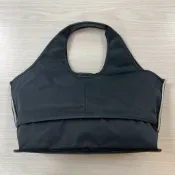 《二手良品》日本製 agnes b. 黑色尼龍手提包 品相極佳