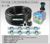 【EZLIFE＠專業水管】太陽能自動低壓噴霧（SSA） 加壓馬達適用 冷卻散熱消暑自動灑水自動灑水 水管