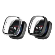 (店+)PC+鋼化玻璃一體錶殼 Fitbit Versa 4 / Sense 2 全包 手錶 保護殼 硬殼保護殼 硬殼