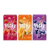 【Glico 格力高】官方直營 Pocky百奇 果粒優格棒(藍莓果粒/草莓蜜桃果粒/芒果果粒百香) 任選3入組
