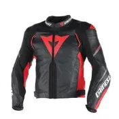 伊摩多※零碼出清EU50 DAINESE SUPER SPEED D1防摔外套 皮革背枕肩膀鋁滑塊 背頸保護設計 黑紅灰