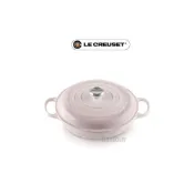 (店+)Le Creuset  壽喜燒鍋   壽喜鍋 鑄鐵鍋 淺圓鍋 30公分  貝殼粉 法國製造 耶誕禮物 尾牙贈品