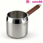 寶承齊百貨 木柄油炸鍋炸鍋316不銹鋼家用濾網多功能炸串小鍋擺攤省油炸壺