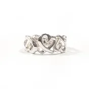 【日本直寄 二手美品】10 號 蒂芙尼 TIFFANY&Co. 戒指 三環愛心 Paloma Picasso 銀 925 古董商品