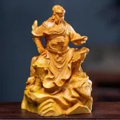 【樸緻精品】黃楊木雕關公 關聖帝君 閱春秋關公 讀書關公 義薄雲天 法像莊嚴（GA-5245）