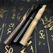 現貨長版手工黑牛角濾嘴 更換9mm濾芯 大象牌 丹尼古特 濾芯 附防塵袋 禮盒 象牙 送禮自用 6mm 濾芯