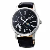 大高雄鐘錶城 Orient 東方錶 SAK00004B(SUN&MOON系列)新日月相錶機械腕錶/黑面43mm｜樂天領券現折★全館特惠中★指定刷卡回饋10%