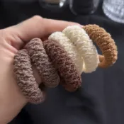 【便宜現貨】髮圈 提花髮圈 彈力髮圈 造型髮圈  綁馬尾 大腸圈 簡約 髮飾 髮束 紮頭繩 無接縫髮圈 毛巾絨髮圈