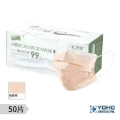 【佑合YOHO】成人醫療口罩 哈密橙 50入/盒