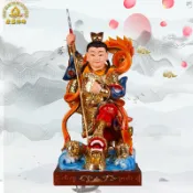 協貿國際日用品生活9館 三太子哪吒神像站中龍太子九龍三頭六臂元帥道教神明人物手工擺件