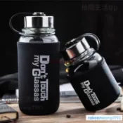 限時免運 送杯套 水瓶玻璃水瓶玻璃瓶水壺運動水壺玻璃水壺大容量玻璃杯400ml /2000ml 玻璃水瓶送杯套