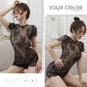 你的顏色｜實拍睫毛蕾絲洋裝【YS20211】露背薄紗透視睡衣 美背睡裙 網紗洋裝 附丁字褲 情人節禮物