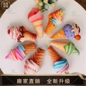 【品質生活館】創意 仿真 冰淇淋抱枕 毛絨 玩具 甜筒 雪糕佈娃娃 兒童 玩偶 生日禮物 送女生 特色tammy1007
