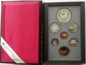 【滿300出貨】黑皮冊含1元大銀幣 加拿大1988年7枚套幣精制硬幣 1分-1元紀念幣