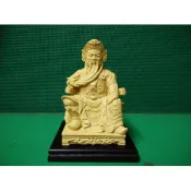 【靜福緣】精品冷陶製『關聖帝君』總高12.1cm 關公文衡帝君蕩魔真君伏魔大帝恩主公伽藍菩薩神尊神像