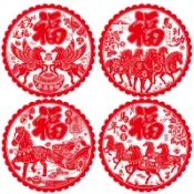 【新年窗貼】2026 春節 紅色靜電窗花 剪紙窗花 馬年 過年 新年 單色窗花 窗戶裝飾 靜電貼 窗貼 窗花 過年裝飾