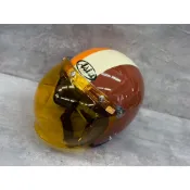 線條 Ω台南WS騎士用品Ω ASIA 長進 A706 咖啡米白橘 3/4安全帽 復古帽 半罩式安全帽 國旗帽 仿舊