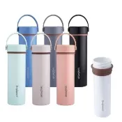 【CorelleBrands 康寧餐具】換芯陶瓷不鏽鋼超真空保溫杯-400ml(贈陶瓷芯保溫瓶)
