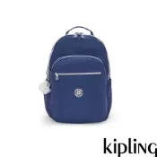 Kipling (網路獨家款)『首爾包』拼接藍機能手提後背包-SEOUL LAP