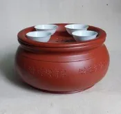 民國79年 曾財萬 阿萬師 萬佳陶坊 朱泥茶盤