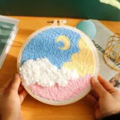 diy手工 戳戳繡 俄羅斯戳戳繡 手工繡diy材料包戳戳秀樂墩繡十字繡毛線刺繡搓搓秀 