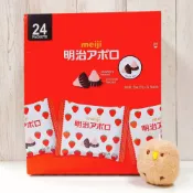 (店+)【Meiji 明治】阿波羅草莓可可粒 21公克 24包 ( 草莓 巧克力 可可 雙色巧克力 雙色可可 隨手包)